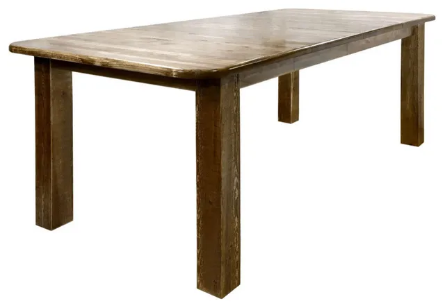 Homestead Collection 4 Post Dining Table with 18" Leaves, Stain/Clear Lacquer