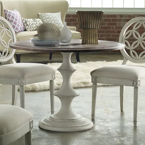 Hooker Furniture 638-75007 Brynlee 42" Round Shabby Chic - Walnut with White