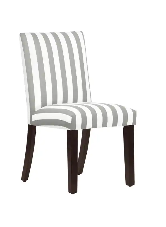 Hughes Dining Chair, Canopy Stripe, Storm and Twill
