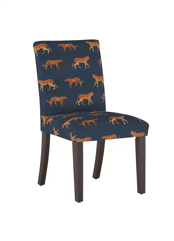 Hughes Dining Chair, Cheetah Walk Navy