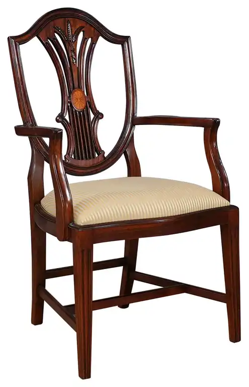Inlaid Shield Back Arm Chair