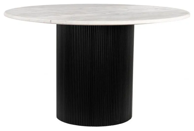 Izola Dining Table, White/Black