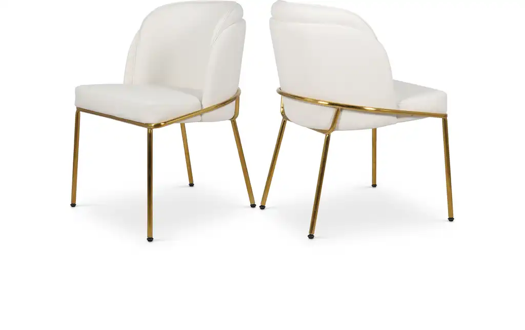 Jagger Upholstered Dining Chair, White, Set of 2