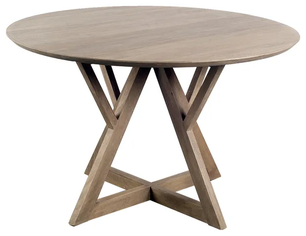 Jennings II Light Brown Solid Wood 48" Round Dining Table