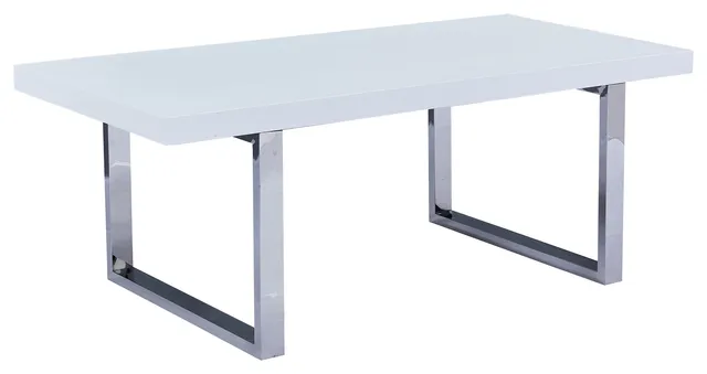 Judoc 79" White Lacquer Rectangular Dining Table
