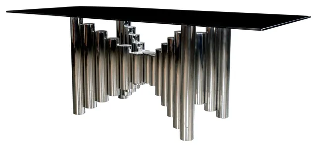Kanika Dining Table, Chrome