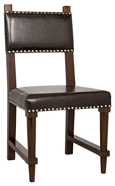 Kerouac Chair with Leather, Distressed Brown