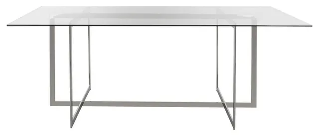 Kobe Polished Glass Top Dining Table