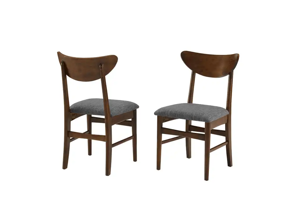 Landon 2Pc Wood Dining Chairs WithUpholstered Seat, Mahogany
