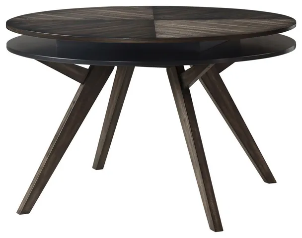 Lennox Round Dining Table, Dark Tobacco