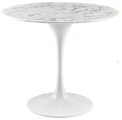 Leo Faux Marble Dining Table, 36"