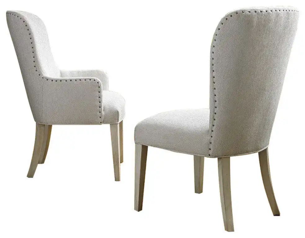 Lexington Oyster Bay Baxter Upholstered Side Chairs Light Oyster Shell, Set of 2