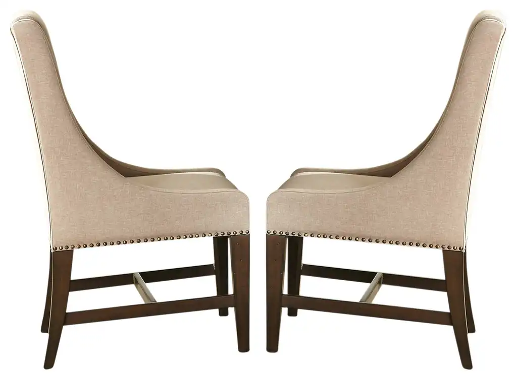 Liberty Furniture Armand Upholstered Side Chair in Antique Brownstone (Set of 2)