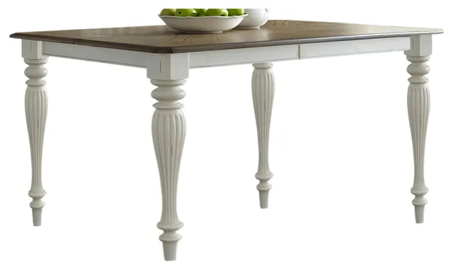 Liberty Furniture Cumberland Creek Rectangular Leg Table in Nutmeg/White 334-T40