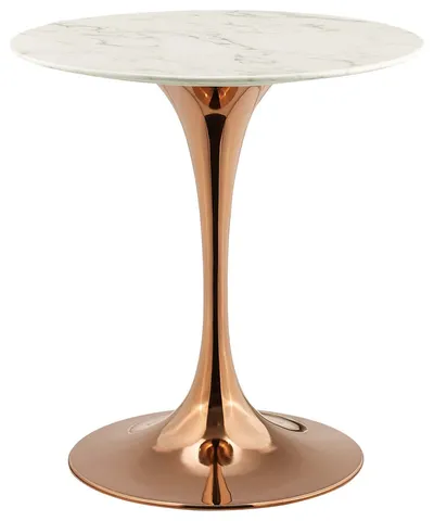 Lippa 28" Round Artificial Marble Dining Table