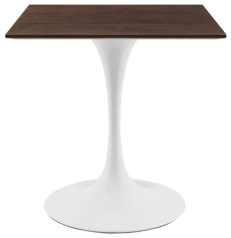 Lippa 28" Square Dining Table White Cherry Walnut