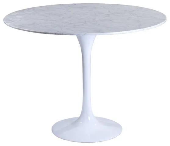 Lippa 36" Marble Dining Table in White
