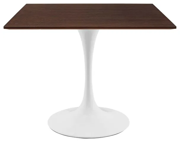 Lippa 36" Square Dining Table White Cherry Walnut