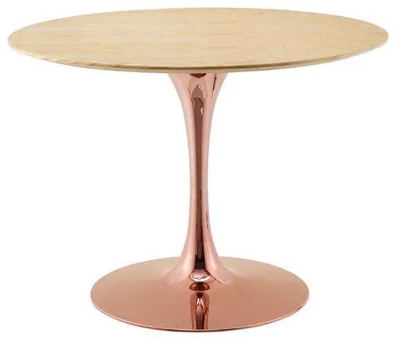 Lippa 40" Wood Dining Table, Rose Natural