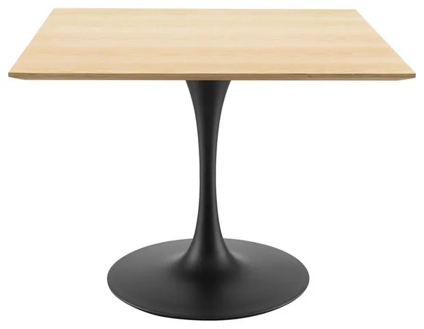 Lippa 40" Wood Square Dining Table EEI-4874-BLK-NAT