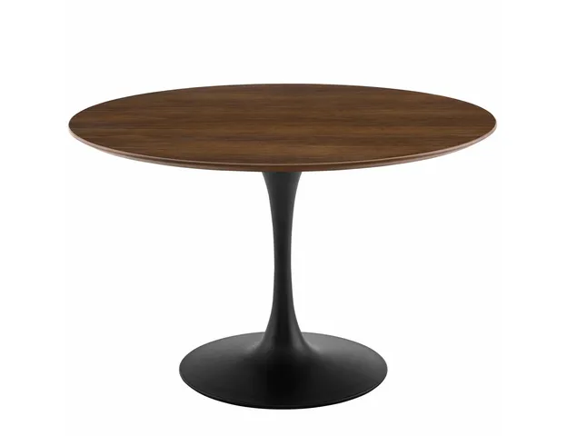 Lippa 47" Round Walnut Dining Table