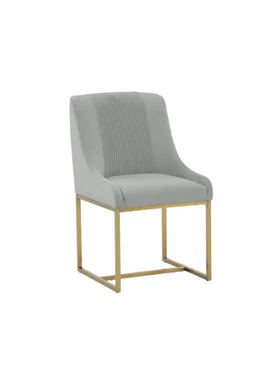 Lisa Gray Pleated Velvet Dining Chair