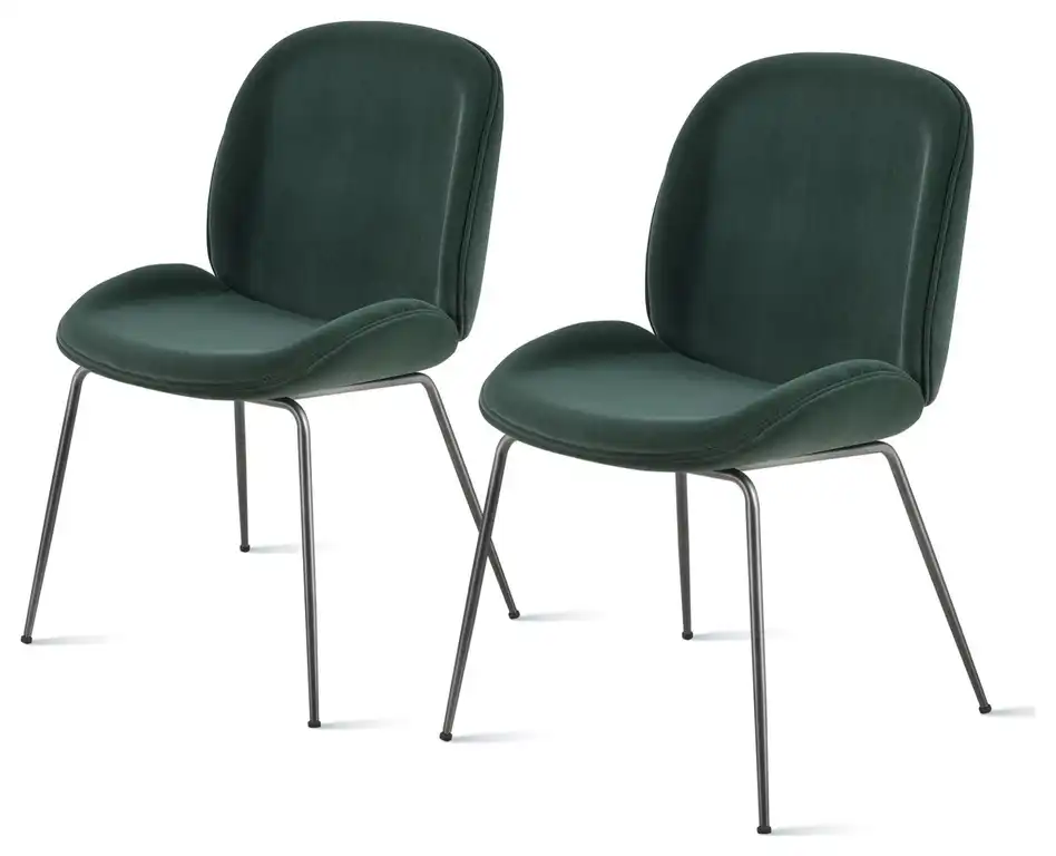 Lucy Velvet Fabric Chair, (Set Of 2)