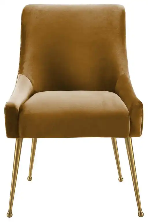 Luxe Cognac Velvet Side Chair, Belen Kox