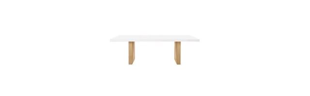 Madeline White Gloss and Natural Ash Dining Table