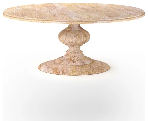 Magnolia Round Dining Table 76", Whitewash
