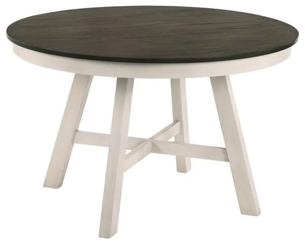 Maisie Round Table-White/Brown