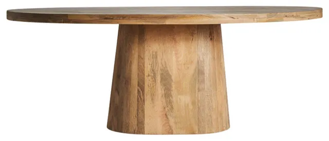 Mango Wood Oval Dining Table, Vical Home Mersch, 79"