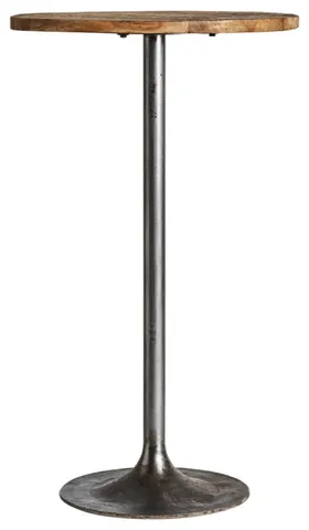 Mango Wood Pedestal Bar Table, Vical Home Tyler