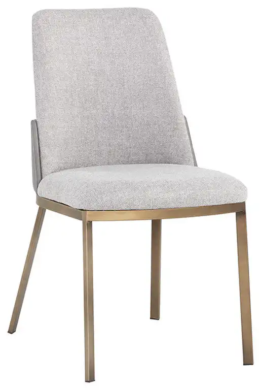 Marie Dining Chair, Belfast Heather Gray / Bravo Metal, Set of 2