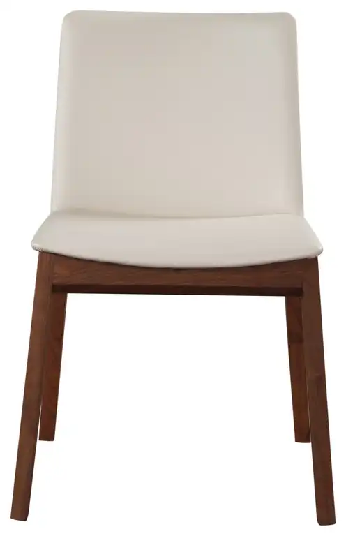 Mid - Century Modern Deco Dining Chair White Pvc - M2 - White