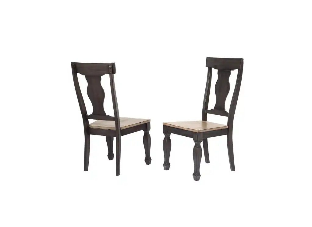 Millbrook Dining Room Chairs, Charcoal & Oak Wood