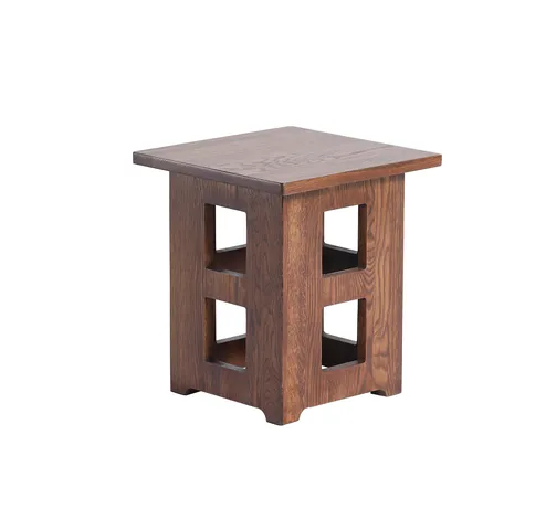 Mission Oak Kitchen Table With 2 Leaves Dark Brown