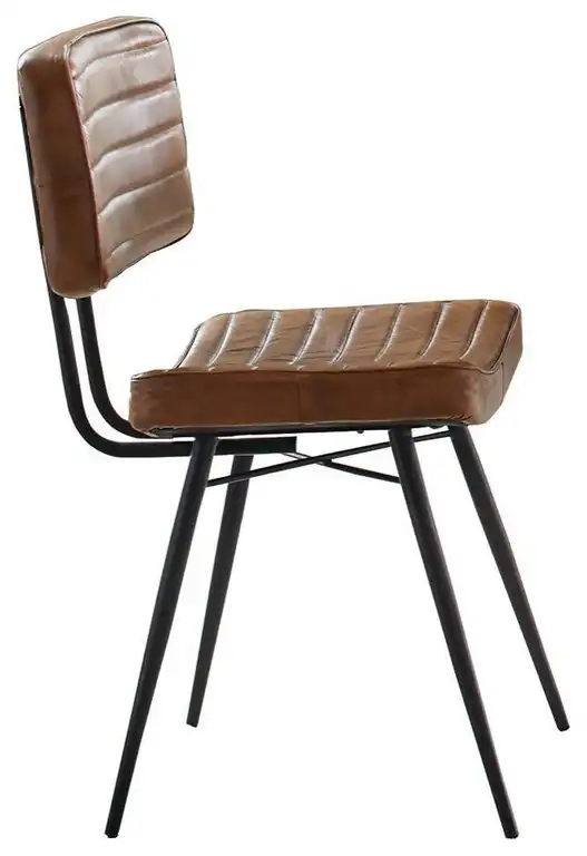 Misty Padded Side Chairs Camel and Black (Set of 2)