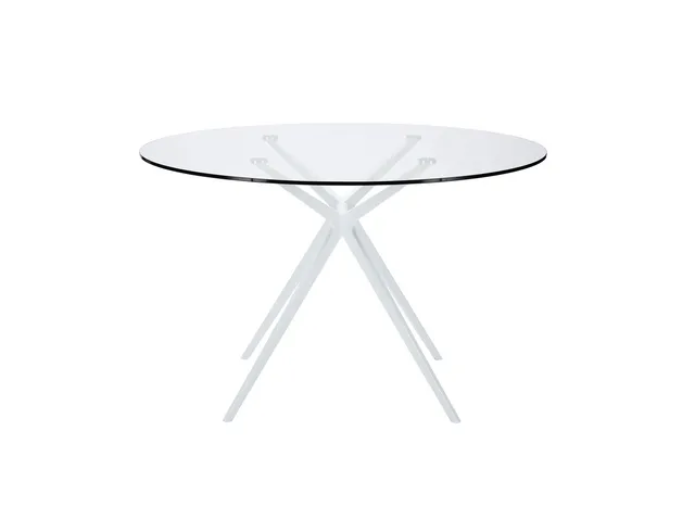 Modern Contemporary Kitchen Glass Dining Table White