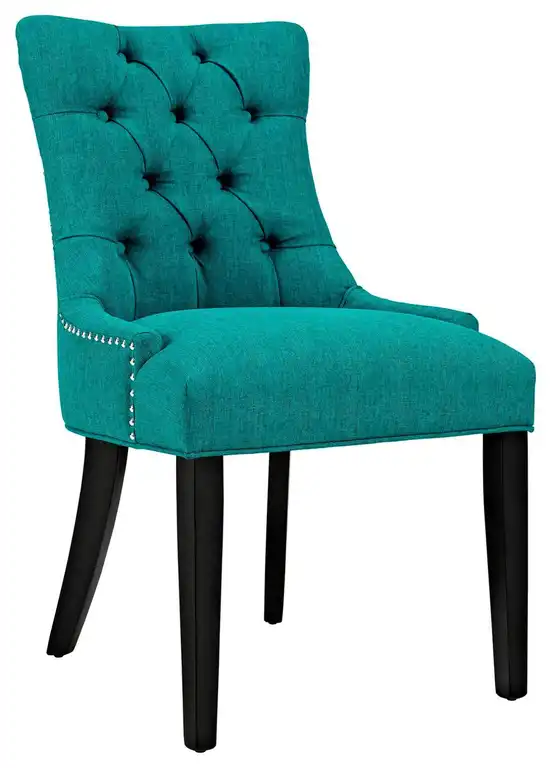 Modern Contemporary Urban Design Kitchen Room Dining Chair, Blue, Fabric