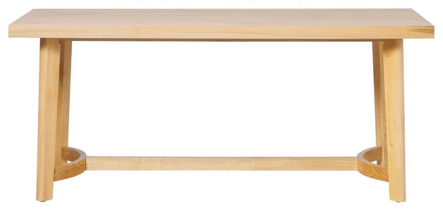 Modern Farmhouse Rustic Solid Oak Wood 70" Rectangle Dining Table For 6
