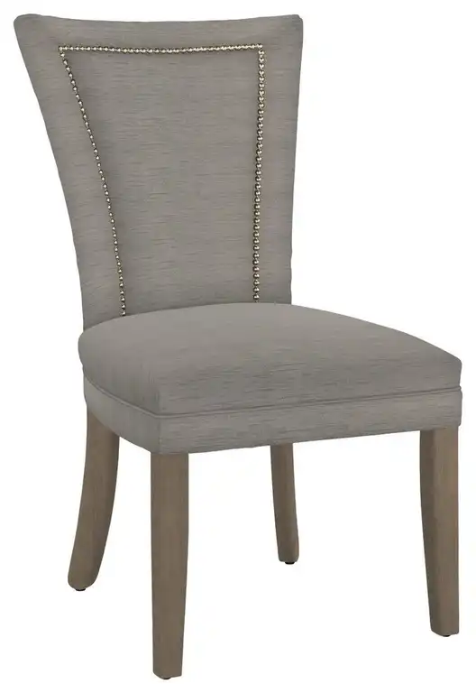 Modern Hekman Woodmark Jeanette Dining Chair With Antique Brass Nailhead Trim