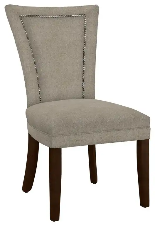Modern Hekman Woodmark Jeanette Dining Chair With Dark Nickel Nailhead Trim