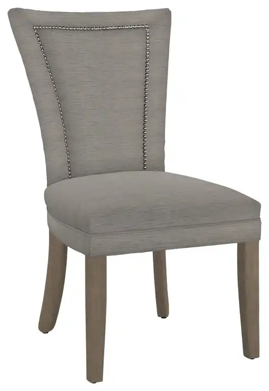 Modern Hekman Woodmark Jeanette Dining Chair With Dark Nickel Nailhead Trim