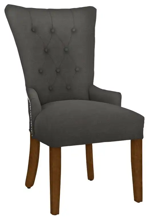 Modern Hekman Woodmark Sandra Dining Chair With Nickel Nailhead Trim