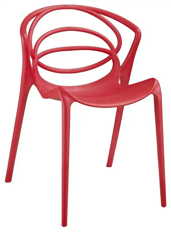 Modern Red Locus Dining Side Chair
