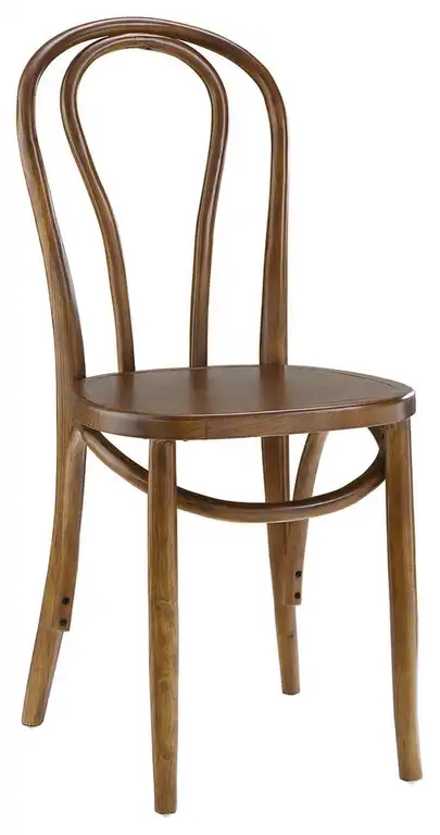 Modern Urban Contemporary Dining Side Chair, Brown Wood