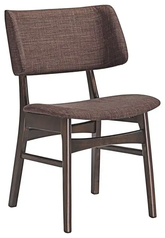 Modern Walnut Mocha Vestige Dining Side Chair