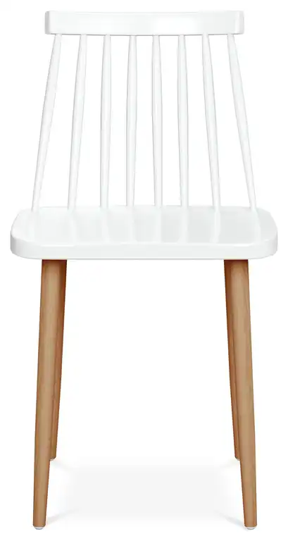 Modholic Spindle Dining Chair, White, Single