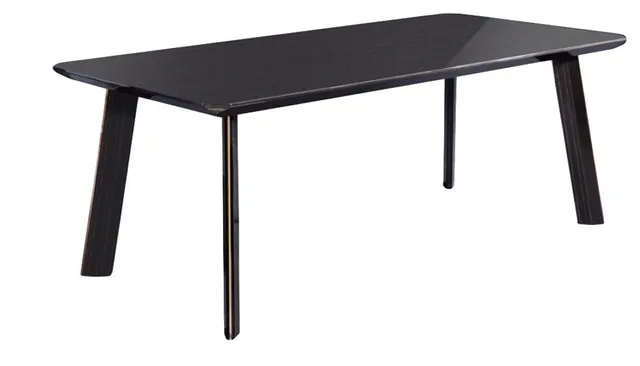 Modrest Chadwick Modern Ebony and Rosegold Dining Table